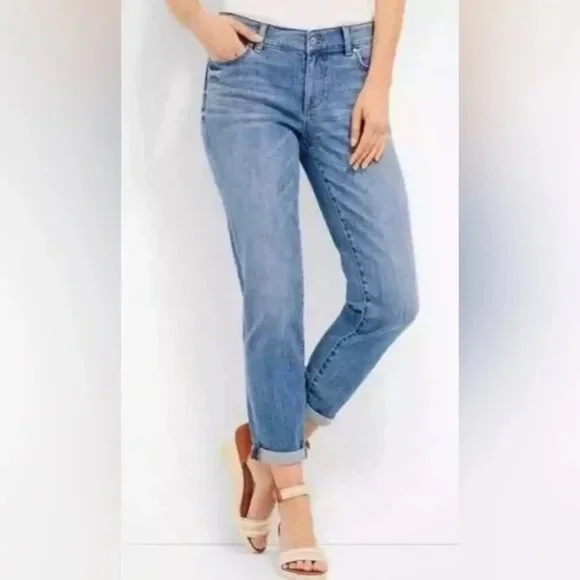 EUC Talbots Flawless Five Pocket Boyfriend Jeans - Picture 1 of 5